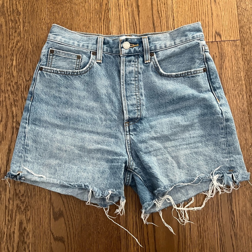 denim forum yoko mid thigh shorts